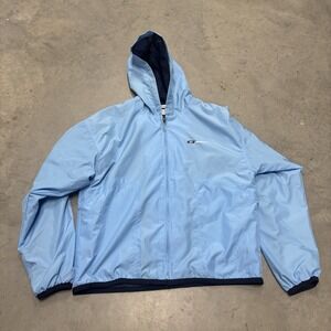 Vintage Reebok Windbreaker Full Zip Jacket Baby‎ Blue Lightweight Mens Sz Medium